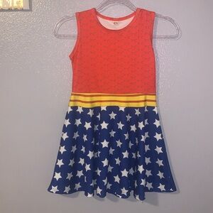 Girls 4th of July Dress Blue Star Sundress Summer Twirly Party Fish Scale